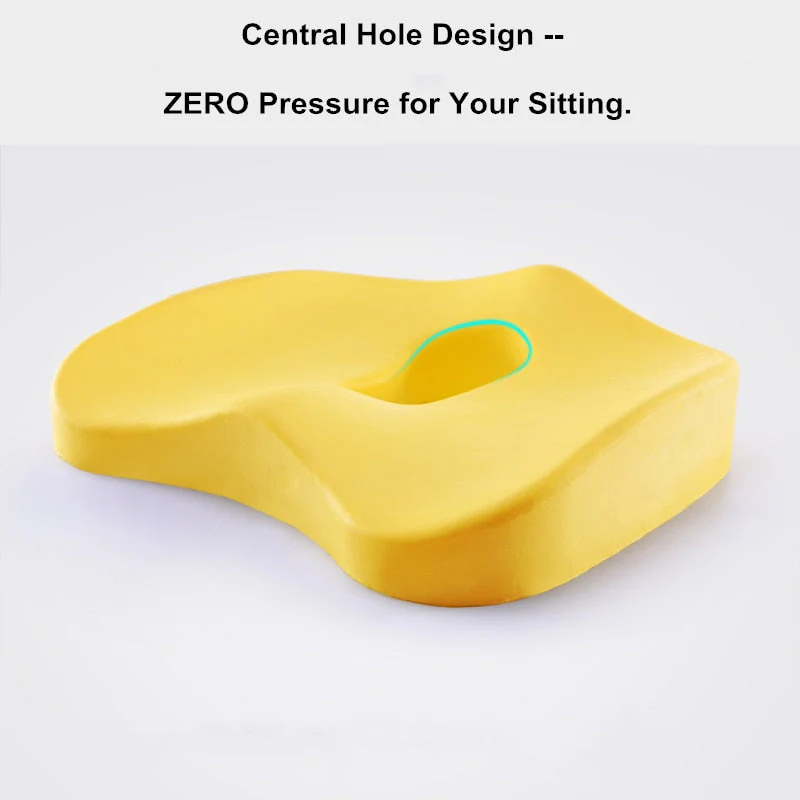HULIANFU Memory Foam Seat Cushion Orthopedic Pillow Coccyx Office Chair Cushion Car Seat Pillow Wheelchair Massage Vertebrae Seat Pad - Deanwangkt