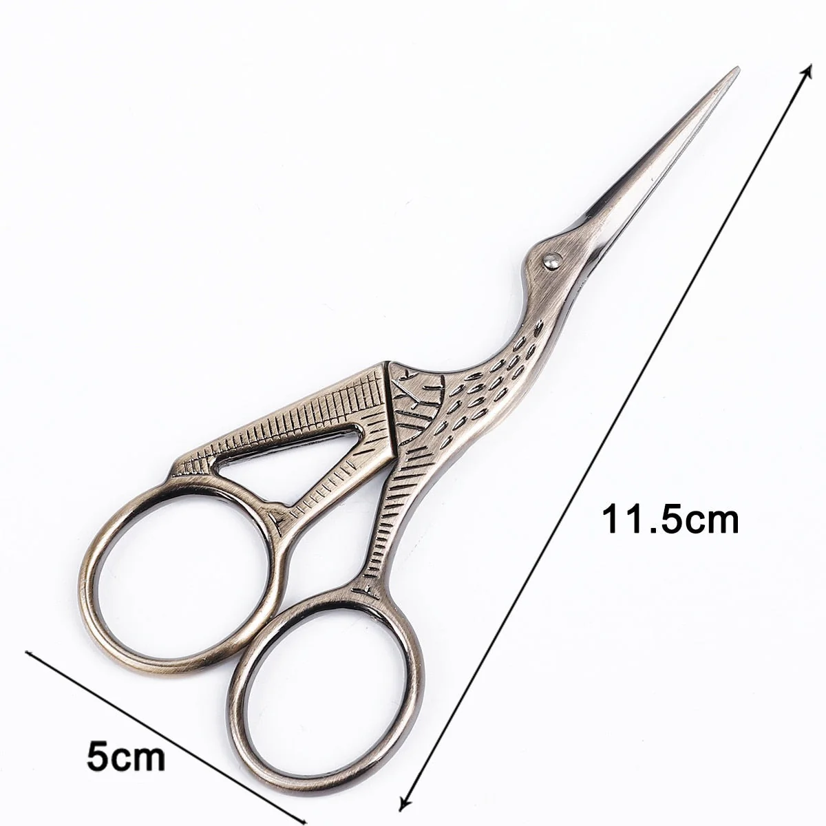 HULIANFU Vintage Stainless Steel Tailor Yarn Trim Cut cross stitch Scissor fabric Needlework Embroidery Thread knitting tool Sewing Tool - Deanwangkt