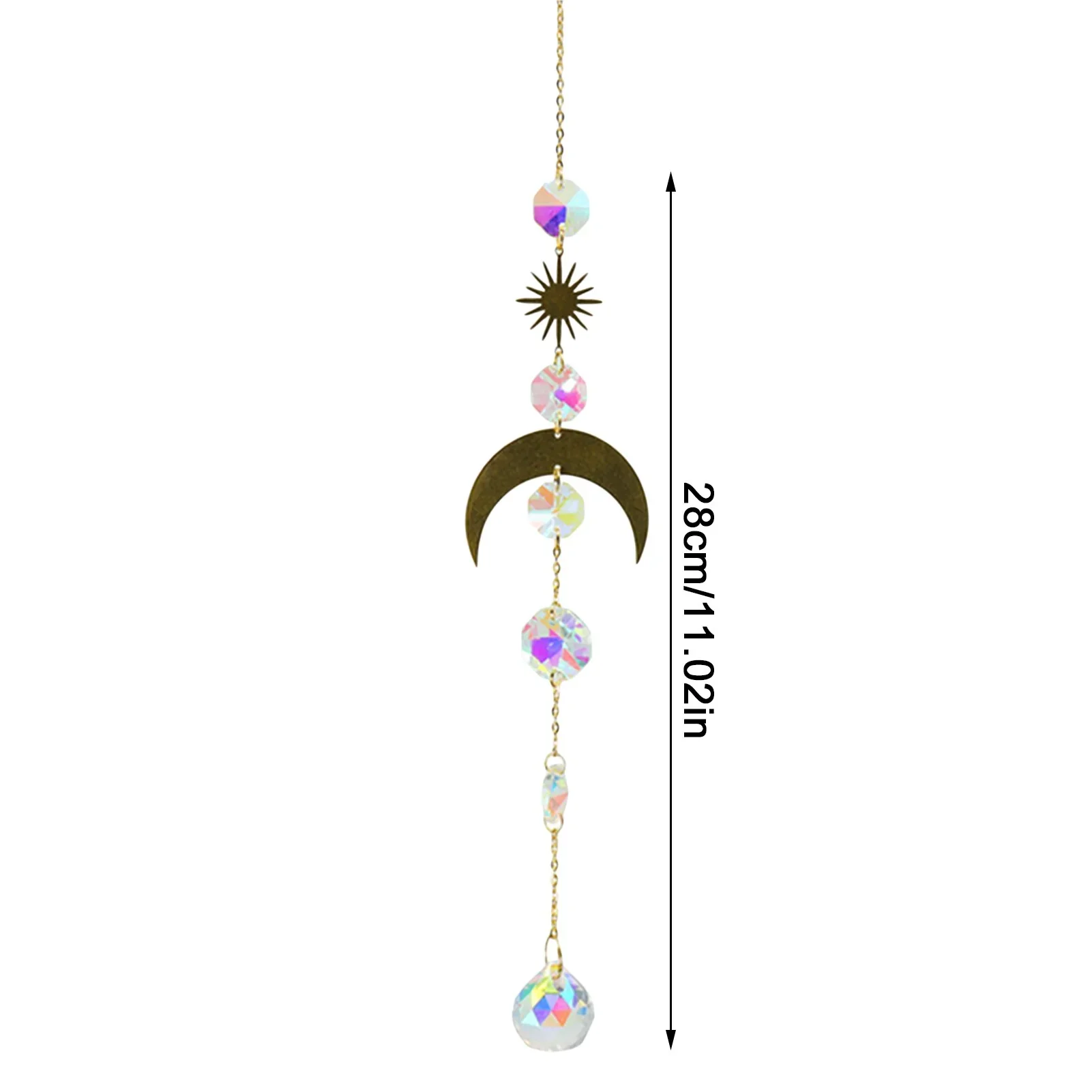 HULIANFU New Indian Style Dreamcatcher Moon Handmade Wind Chimes Wall Ornament Girls Room Decoration Feather Dream Catcher - Deanwangkt