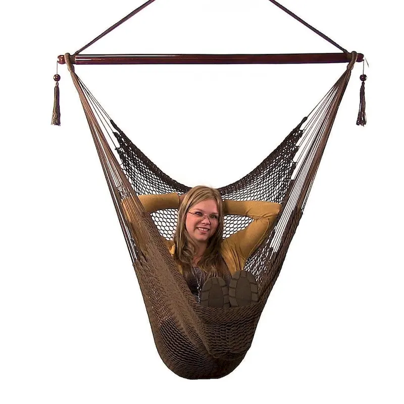 Sunnydaze Hanging Caribbean XL Hammock Chair