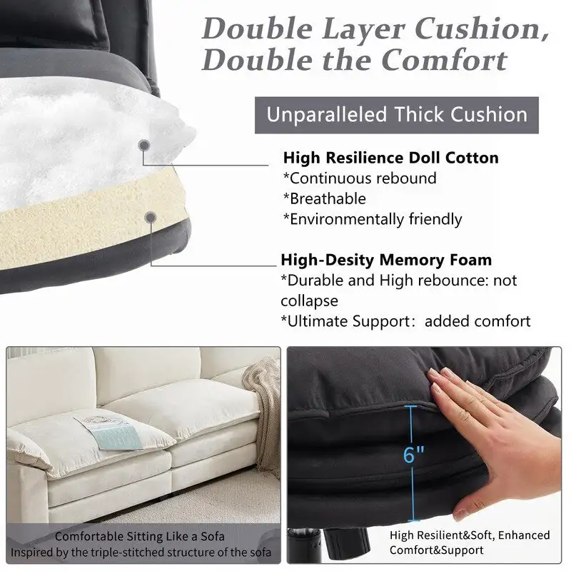 Upholstered Armless Polyester Fiber Task Office Chair With Wheels