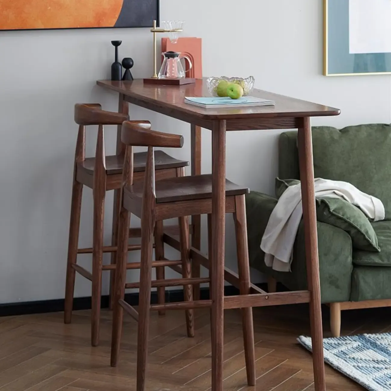Rustic Wooden Saddle Open Curved Back Counter Bar Stools