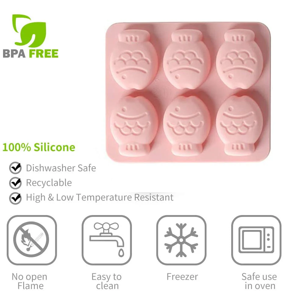 HULIANFU Silicone Molds for Soap Handmade Soap Mould Diy Round Cute Animal Fish Shape Making Soaps Candle Chocolate - Deanwangkt