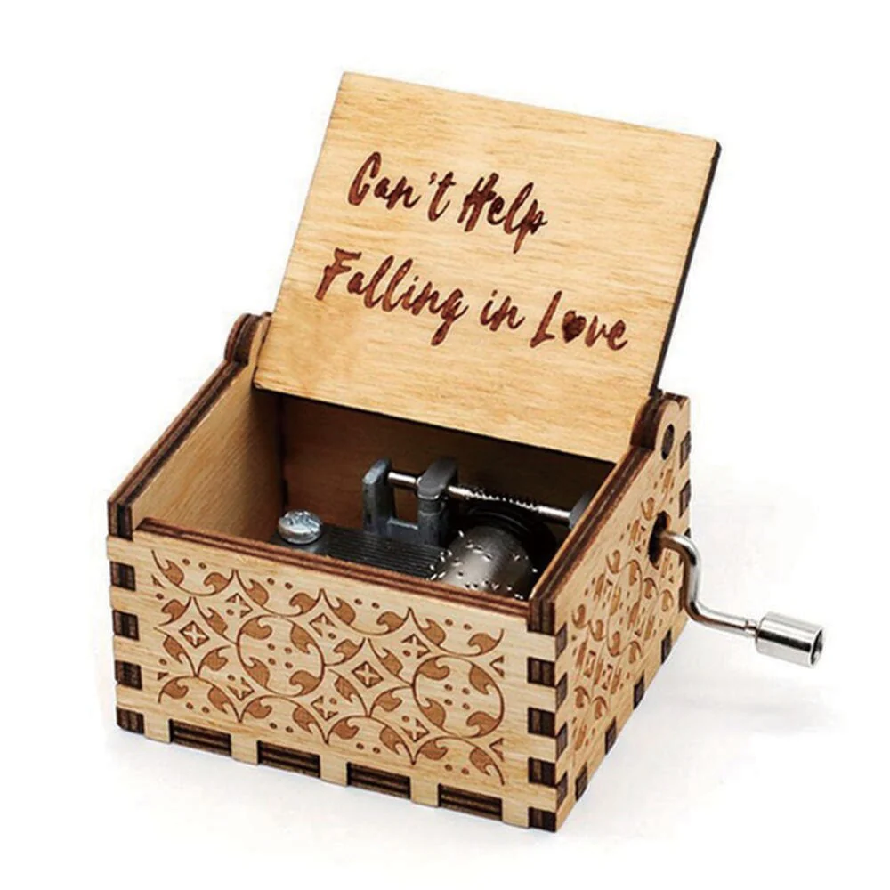 HULIANFU  Wooden Hand Crank Music Box Magic School Game Jurassic Park Godfather Children  Holiday Gift Christmas New Year Gift - Deanwangkt