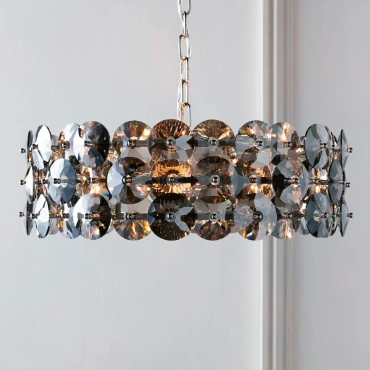 Crystal Drum Chandelier for Modern Elegance
