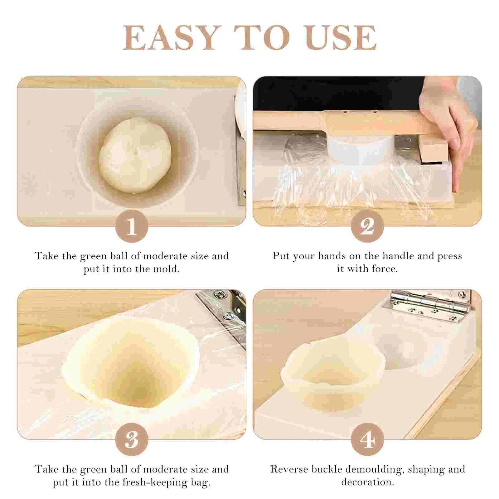 HULIANFU Press Dumpling Maker Tortilla Mold Presser Bun Dough Pelmeni Pierogi Flour Pastry Chinese Manual Mould Empanada Taco Corn Shaper - Deanwangkt