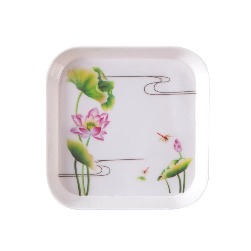 HULIANFU Snack Platter Snack Dish Small Bone Dish Spit Bone Dish Melamine Plate Small Plate Household Bone Bone Small Dish Cake Plate - Deanwangkt
