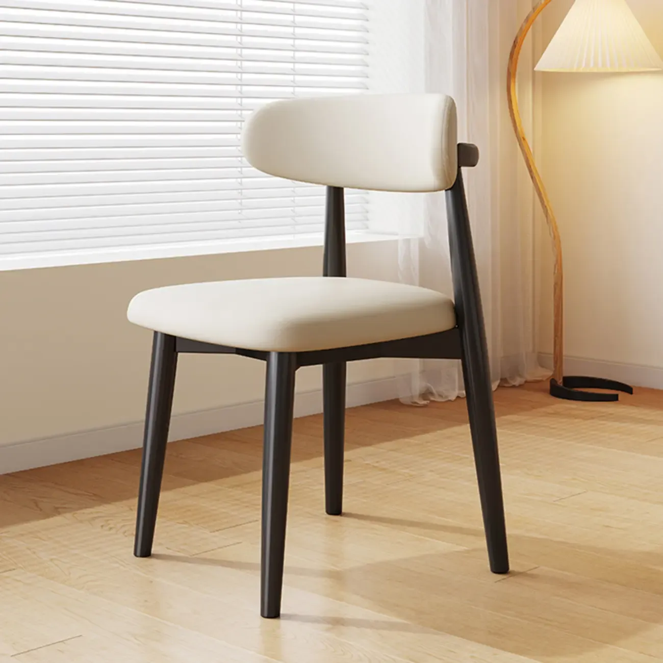 Mid-Century Modern Wooden Dining Chair Set of 2