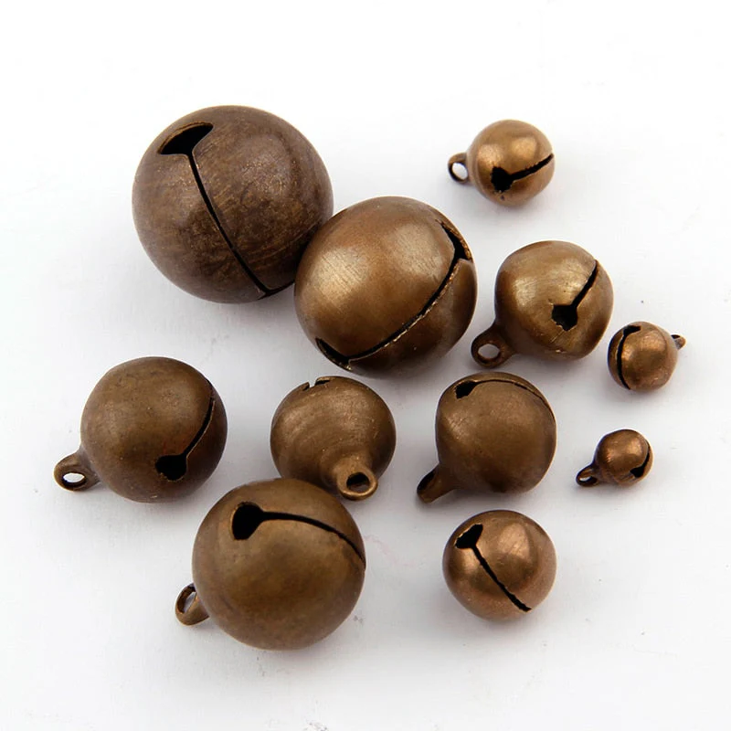 HULIANFU 2026  Bronze Metal Jingle Bells Loose Beads Festival Party Decoration/Christmas Tree Decorations/DIYCrafts Accessories - Deanwangkt