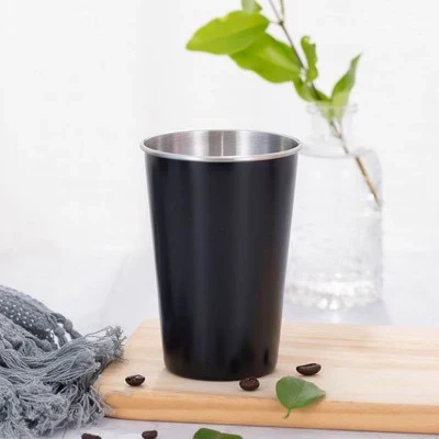HULIANFU NorthernEurope Ins Industry Style 304 Stainless Steel Spray Paint Beer Cup Cold Water Drinks Cup Household Office Use Gargle Cup - Deanwangkt