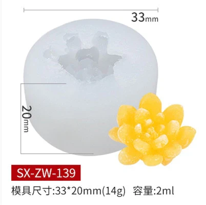 HULIANFU Mini Cactus Shape Candle Silicone Mold Handmade DIY Desktop Decoration Gypsum Epoxy Resin Aromatherapy Candle Silicone Mould - Deanwangkt