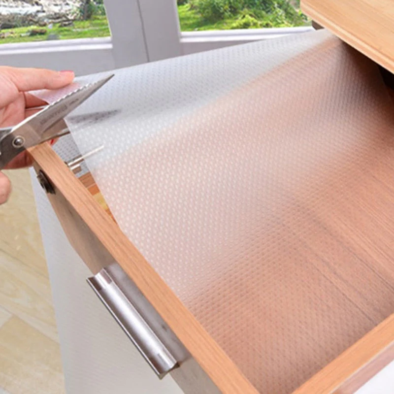 HULIANFU Waterproof Pad Shelf Drawer Liner Cabinet Non Slip Table Cover Mat Refrigerator Pad Tablecloth Moistureproof Kitchen Table Mat - Deanwangkt