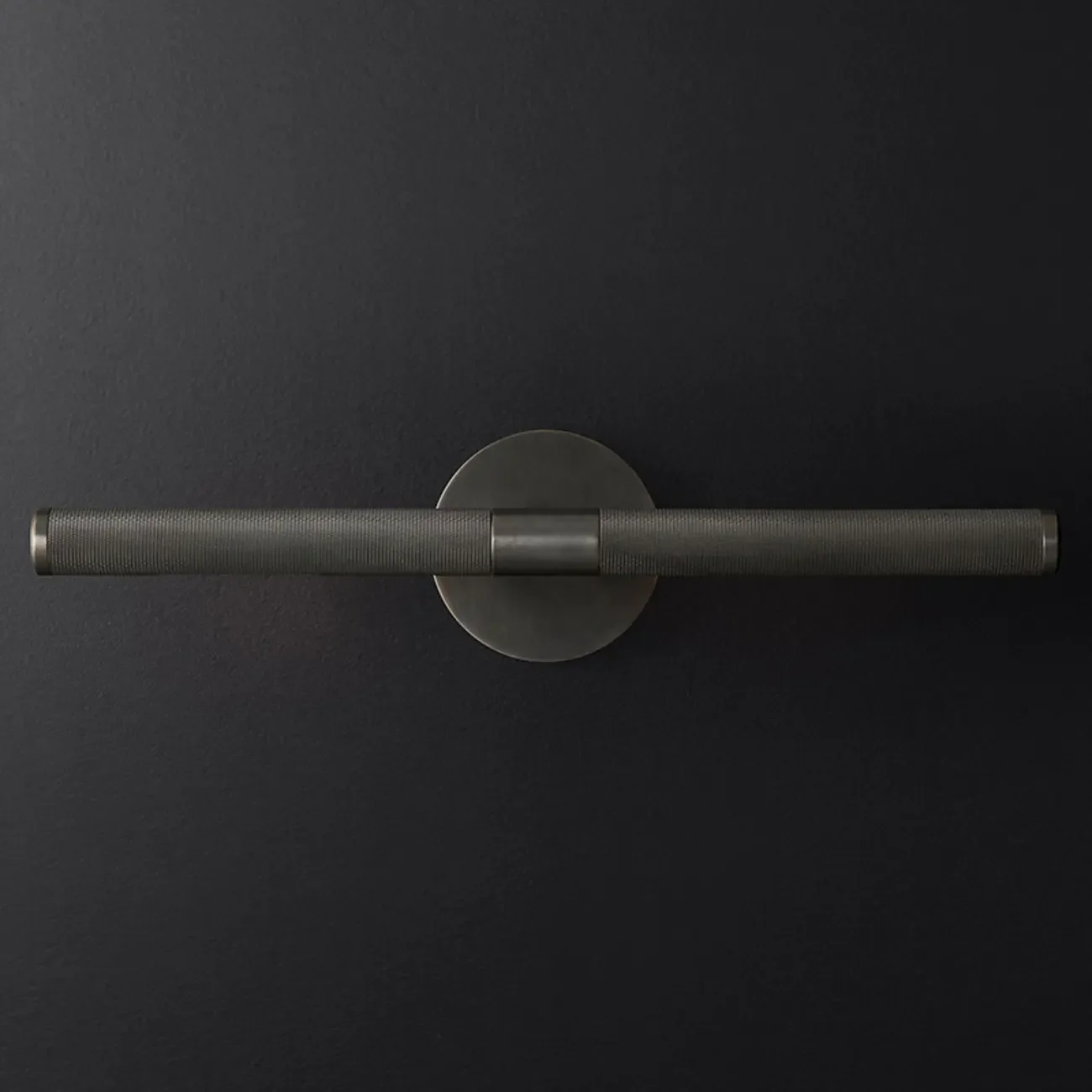 Modern Bathroom Black 2-Light Tube Vanity Light