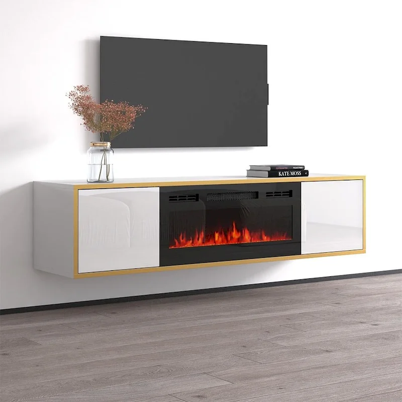 Goldie BL-EF Electric Fireplace 65 TV Stand