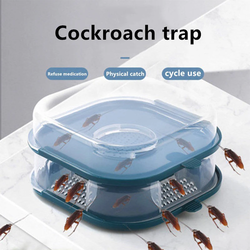 HULIANFU Reusable Household Cockroach Trap Box Cockroach Insect Cockroach Catcher Cockroach Killer Traps Pesticides for Kitchen Garden - Deanwangkt
