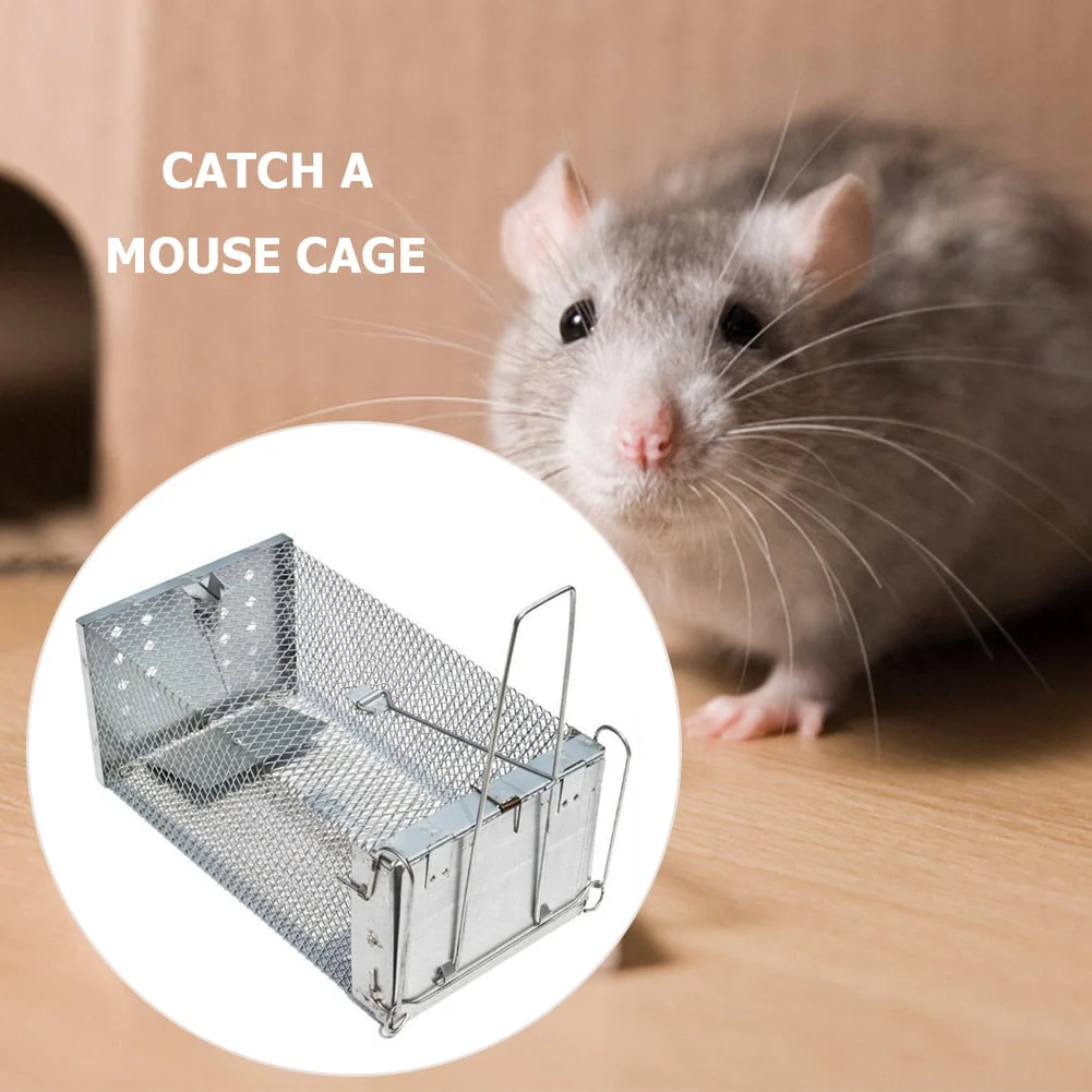 HULIANFU Reusable Mouse Trap Cage Metal Mice Rodent Rats Catcher Pest Control Products Garden Outdoor Household Gadgets - Deanwangkt