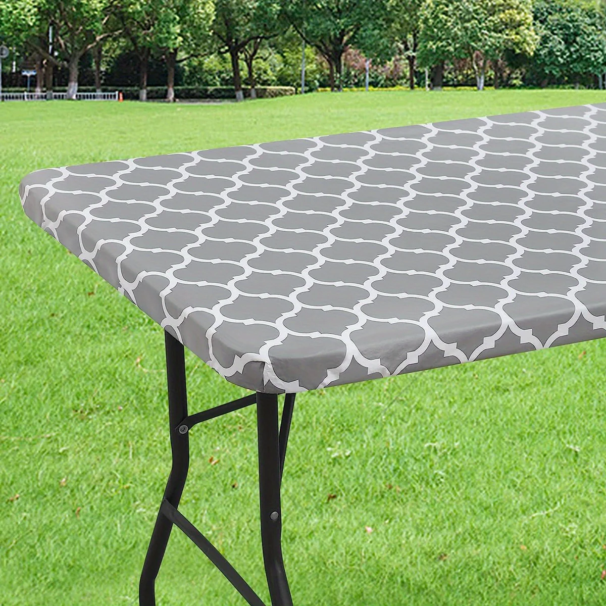 1pc Premium Stretch Polyester Tablecloth - Elastic, Washable, Spandex Fitted Cover for Round Highboy Tables - Perfect for Party, Wedding Decor, Cocktail Events, and Outdoor Gatherings - Deanwangkt