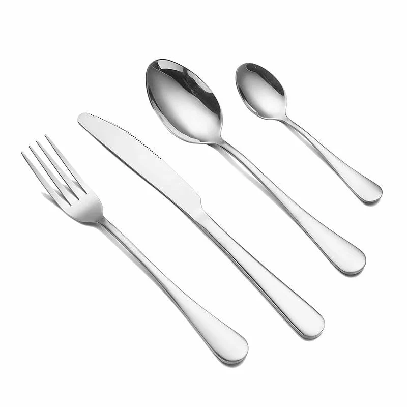 HULIANFU Spklifey Black Dinnerware Set Cutlery Stainless Steel Black Cutlery Set Rainbow Dinner Tableware Wedding Silverware Set - Deanwangkt