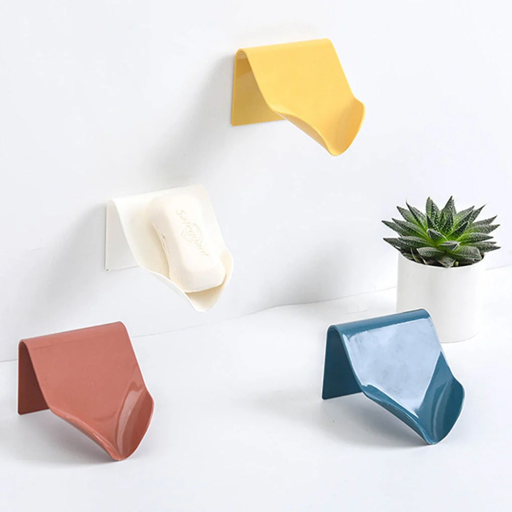 HULIANFU Soap Holder Bathroom Shower Soap Dish Shower Plates Soap Storage Box with Drain Wall Shelf Plastic Bath Tray - Deanwangkt