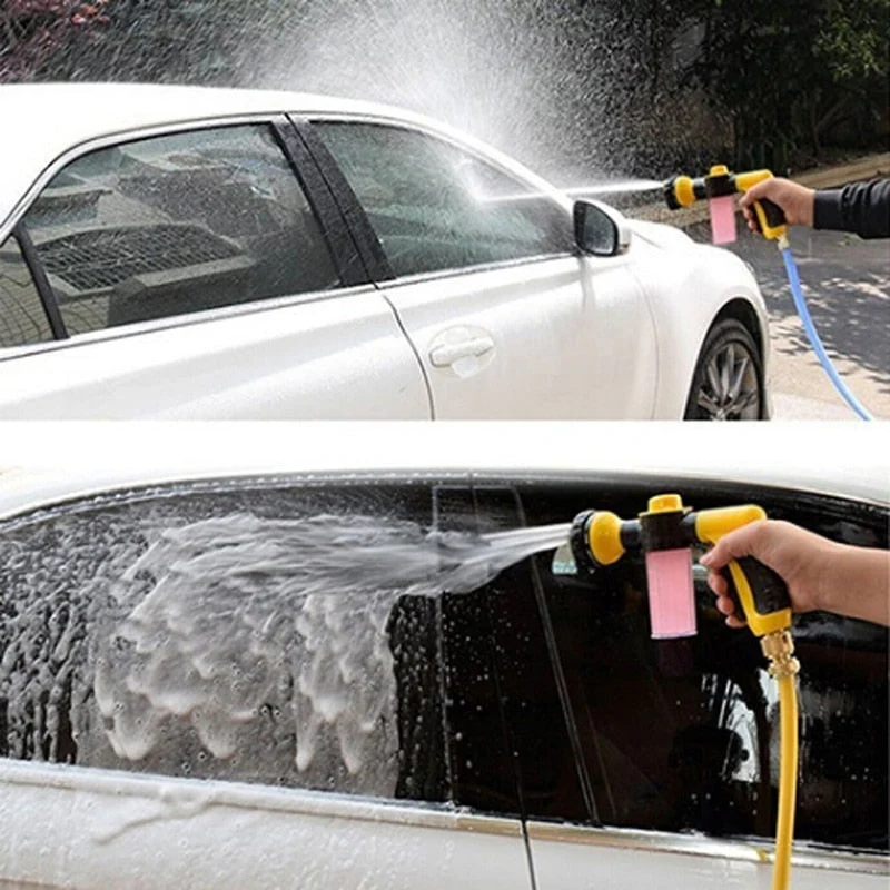 HULIANFU Water Gun Hose Nozzle Car Washer Garden Watering Jet Spray High Pressure Sprinkler Foam Lance Automobiles Cleaning Tool - Deanwangkt