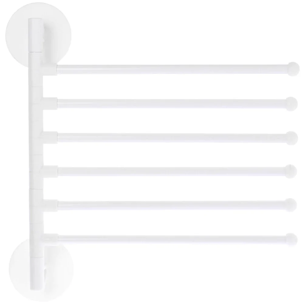 HULIANFU Multi-bar Wall Mounted Rotating Towel Rack Punch-free 180 Degree Bathroom Bath Towel Hanger Holder Stand Tools Accessories - Deanwangkt