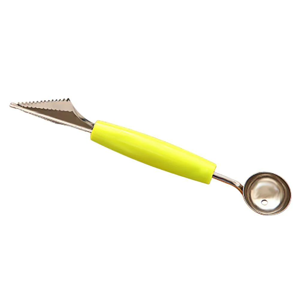 HULIANFU Kitchen Accessories Dual-head Stainless Steel Carving Knife Fruit Watermelon Ice Cream Baller Scoop Stacks Spoon Home gadgets - Deanwangkt
