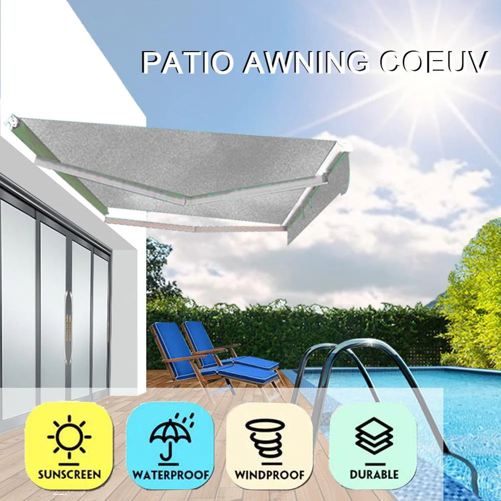 HULIANFU Waterproof Sun Shade Polyester Square Rectangle Shade Sail Garden Terrace Canopy Swimming Camping Hiking Yard Sail Awning - Deanwangkt