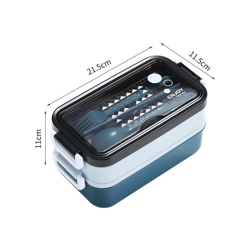 HULIANFU Lunch Box Bento Box for School Kids Office Worker 3layers Microwae Heating Lunch Container Food Storage Box - Deanwangkt