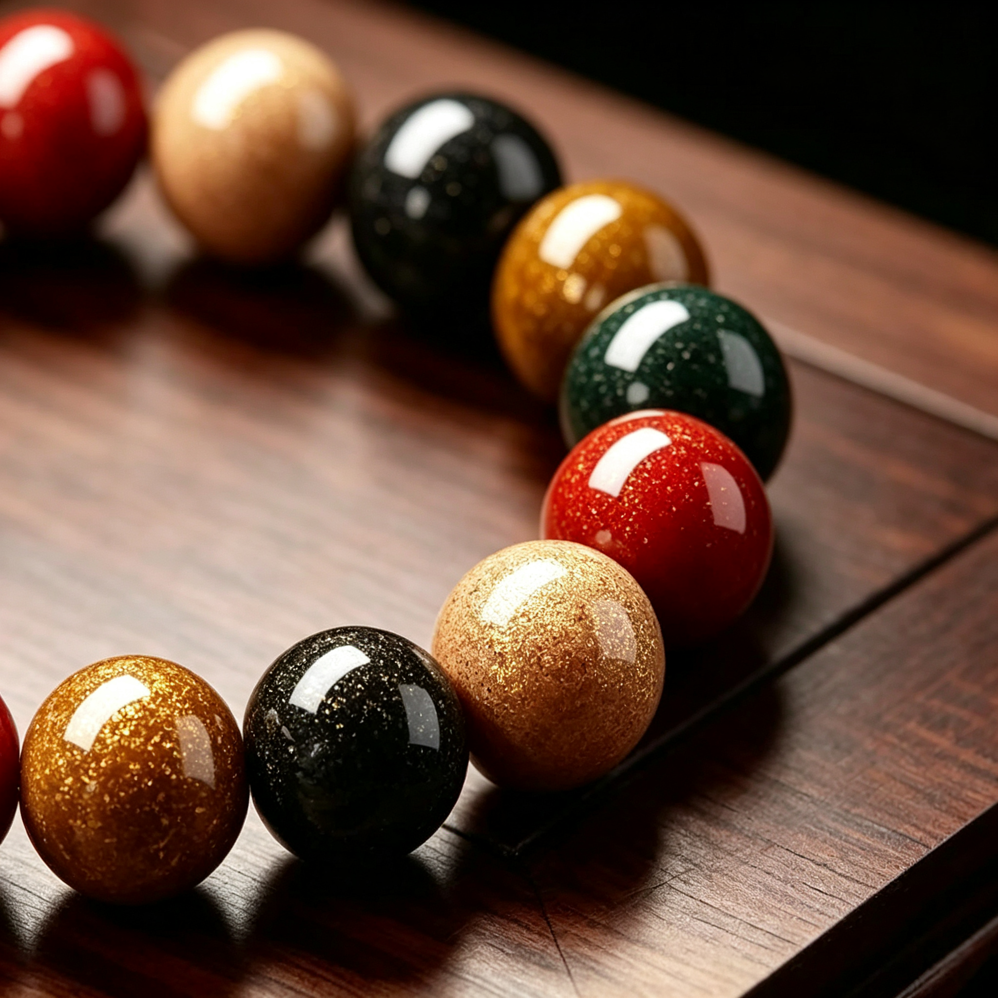 Five‑Elements Aromatic Beaded Bracelet, Hand‑crafted Spiritual Scented Bead Jewelry | Feng Shui Inspired Handcrafted Jewelry - Vibe Jew