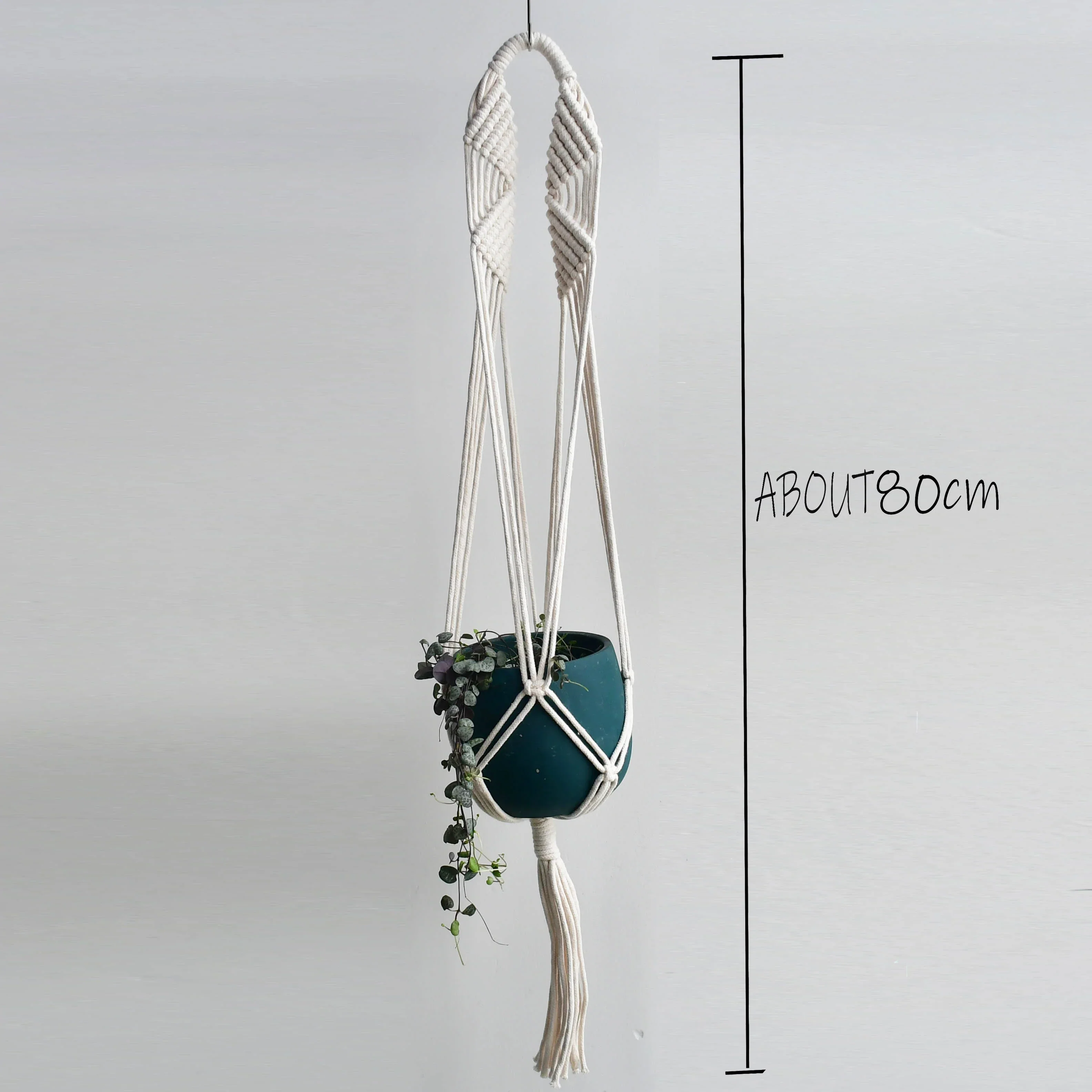 HULIANFU New arrival good quality handmade macrame plant hanger, pot holder  pot hanging  pot tray for garden for home - Deanwangkt