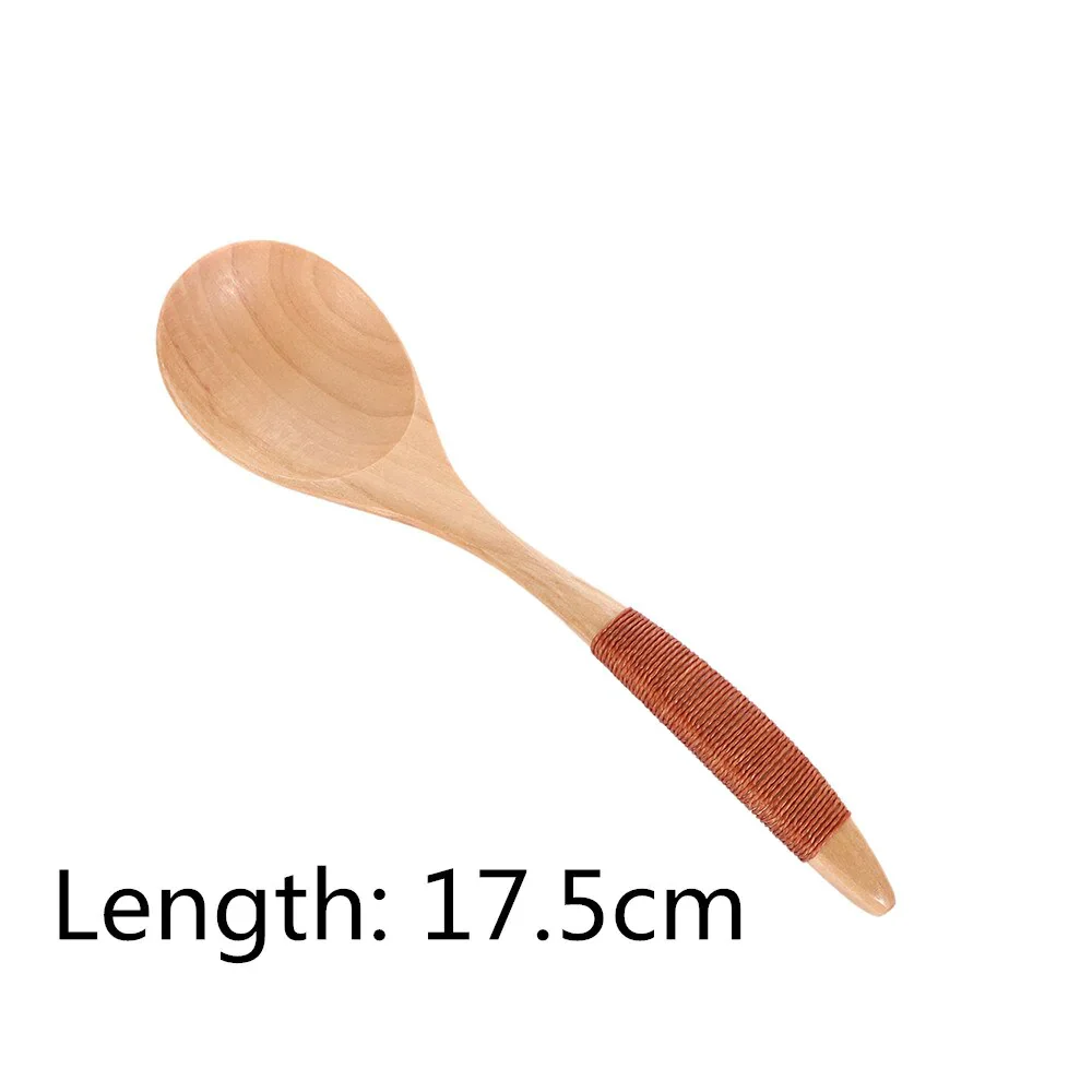HULIANFU Natural Wooden Spoon & Fork Dinner Kit Rice Soups Utensil Cereal Handmade  Home Tableware Dinnerware Cutlery For Kicthen - Deanwangkt