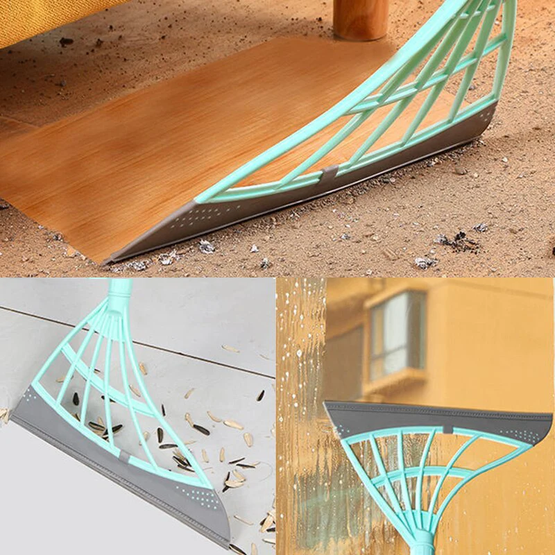 HULIANFU Magic Broom Rubber Hand Push Sweeper Floor Wiper Squeegee for Floor Cleaning Floor Squeegee Sweeping Brush Pet Hair Broom - Deanwangkt