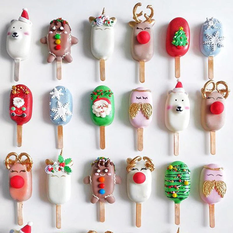 HULIANFU Silicone Ice Cream Mold Magnum Silicone Mold DIY Fruit Juice Ice Pop Cube Maker Ice Tray kitchen Baking Accessorie Popsicle Mold - Deanwangkt