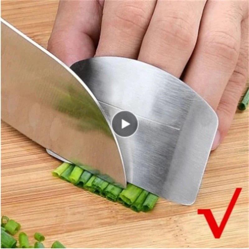 HULIANFU Stainless Steel Finger Guard Finger Hand Cut Hand Protector Knife Cut Finger Protection Tool Kitchen Cooking Knives Accessories - Deanwangkt