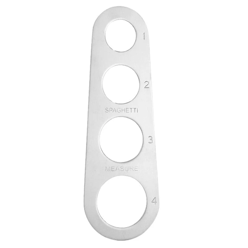 HULIANFU Stainless Steel Spaghetti Ruler Pasta Measuring Device Spaghetti Kitchen Gadget 4-hole Rice Noodle Measuring Device Pasta Cutter - Deanwangkt