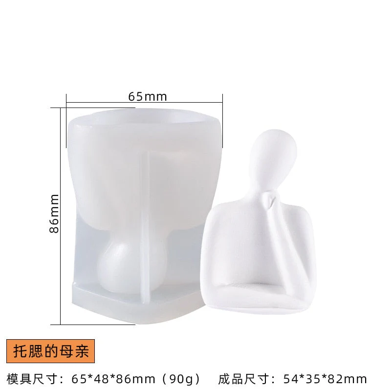 HULIANFU Vintage Roman Column Candle Mold DIY Portrait Scented Silicone Mold Venus Goddess Human Body Plaster Mold Candle Mold Making - Deanwangkt