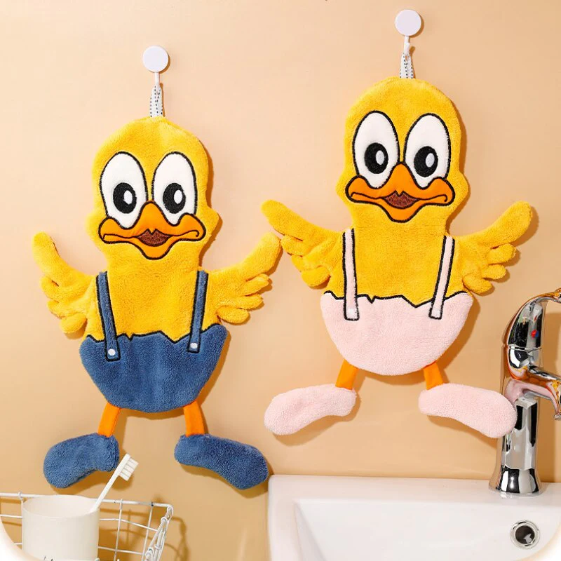 HULIANFU Lovely Cartoon Handkerchief Towel Hanging Absorbent Coral Velvet Wipe a Towel Household Kitchen Quick Drying Hand Cloth - Deanwangkt