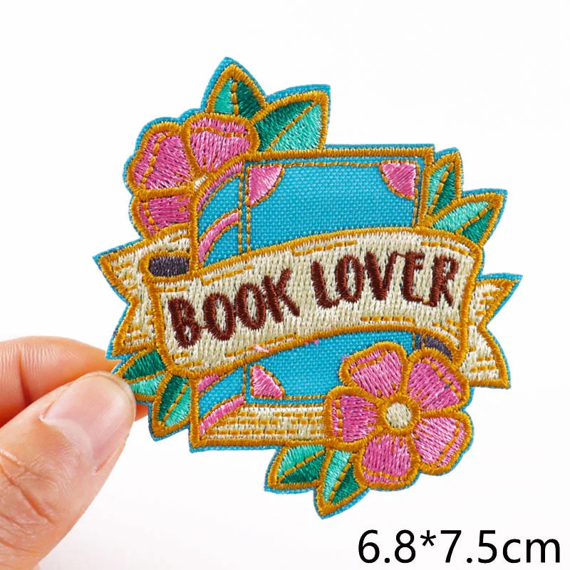 HULIANFU Van Gogh Embroidered Patches on Clothes DIY Cartoon Wave Applique Clothing Thermoadhesive Patches for Clothing DIY - Deanwangkt