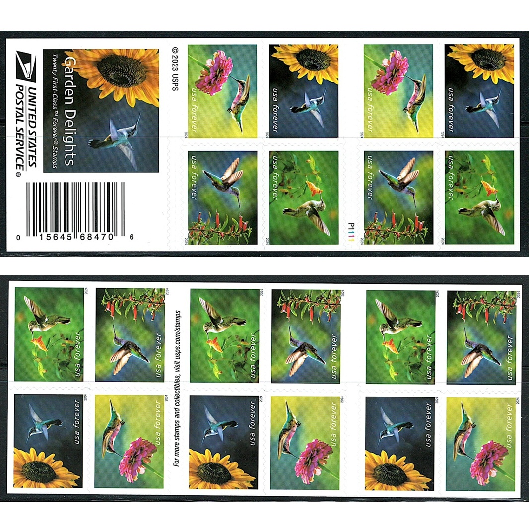 Garden Delights 2024, (Book of 20) - TWENTYSTAMPS