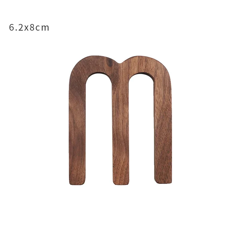 HULIANFU NEW Nordic Style Black Walnut Letter Decorative Letters Combination Wall Decoration DIY Letter Home Decoration Wooden Alphabet - Deanwangkt