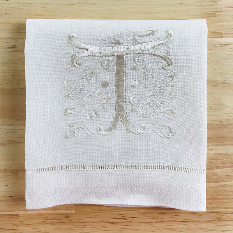 HULIANFU Letters Embroidery  Table Napkin  White Wedding Party Holiday  Decorative  Towel  Rectangular  Hand Towels - Deanwangkt