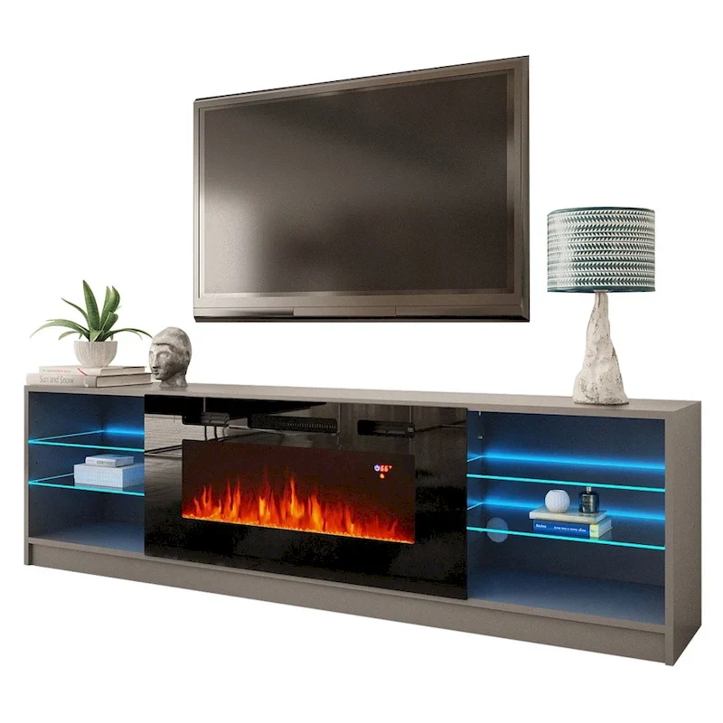 Strick & Bolton Amsden Electric Fireplace TV Stand