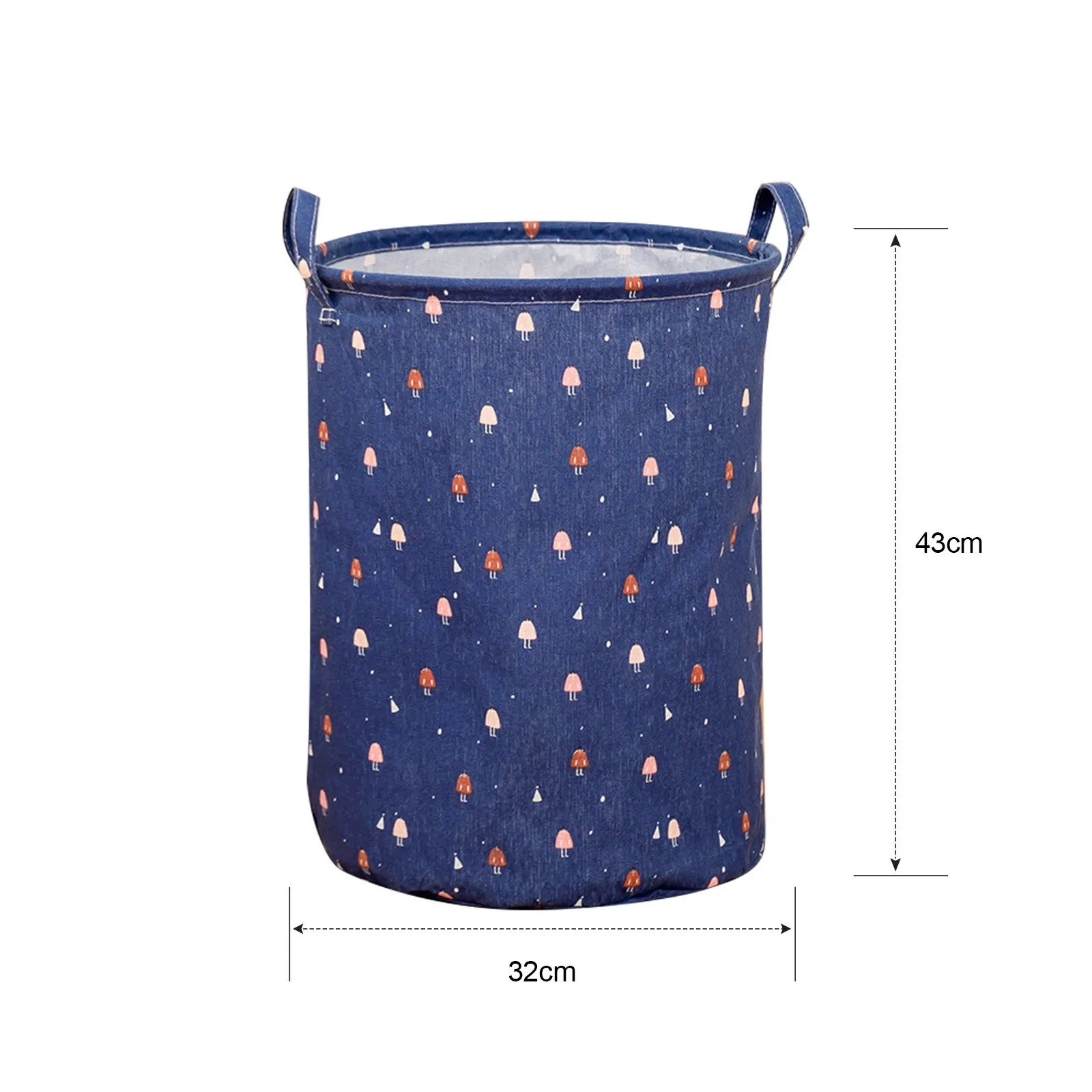 HULIANFU Organizer Canvas Laundry Basket Waterproof Large Capacity Laundry Hamper Dirty Clothes Storage Basket Toy Home Storage Bin 45x35 - Deanwangkt