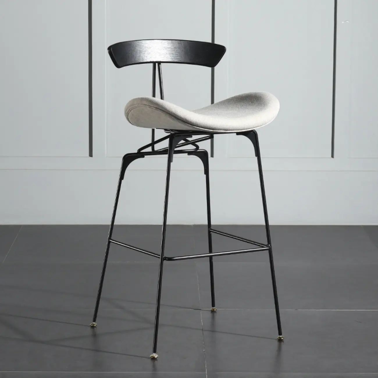 Modern Saddle Genuine Leather Low Back Bar Stool