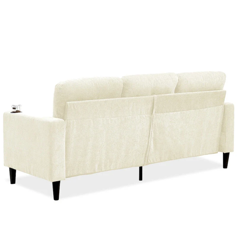 Modern Design Chenille 3 Seat L-Shape Sectional Sofa