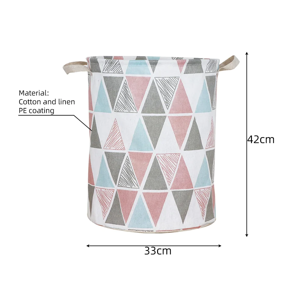 HULIANFU Organizer Canvas Laundry Basket Waterproof Large Capacity Laundry Hamper Dirty Clothes Storage Basket Toy Home Storage Bin 45x35 - Deanwangkt