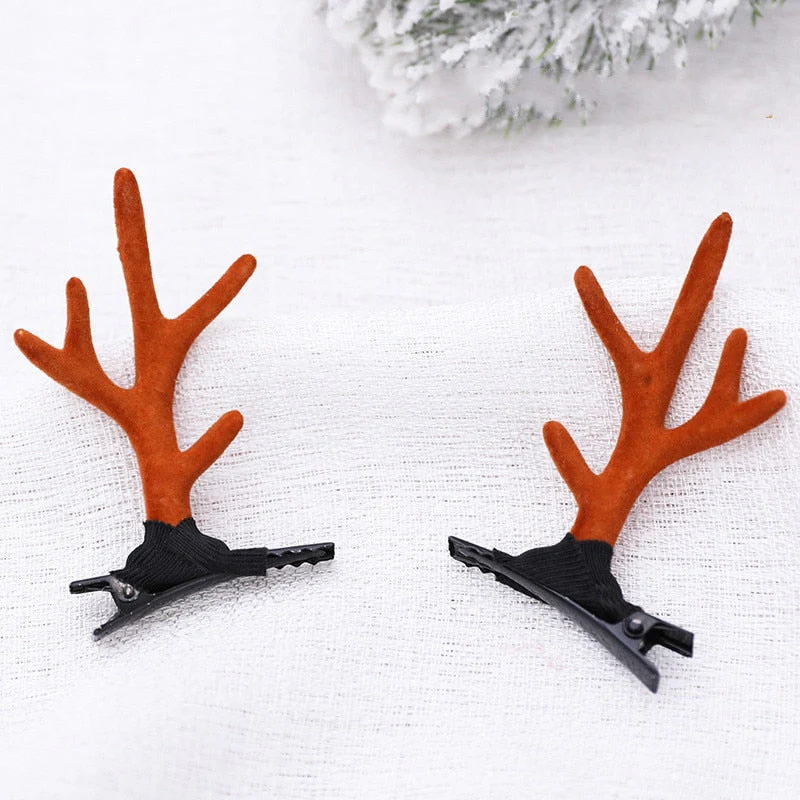 HULIANFU 2026  Christmas Headband Adornment Cute Antler Festival Style Headband Reindeer Ornaments Party Horns Cosplay Accessories - Deanwangkt