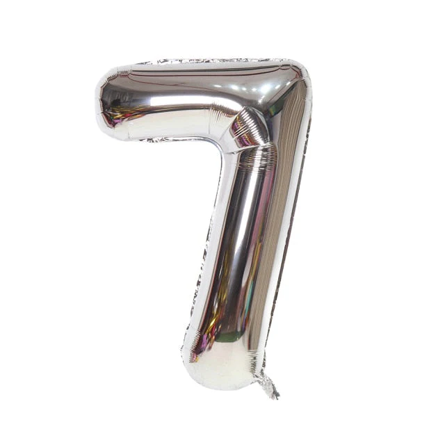 HULIANFU Silver Black Style Foil Letter Number Balloons Baby Shower Helium Ballon Happy Birthday Kids Adult Party Decoration Supplies - Deanwangkt