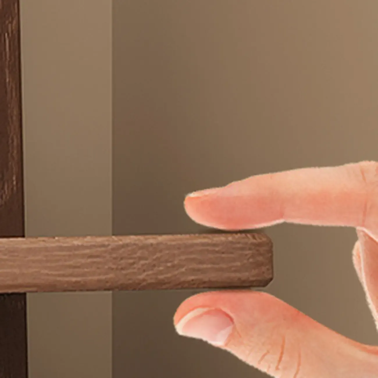 Narrow Wooden Multi-Shelf Closed Back Ladder Bookshelf