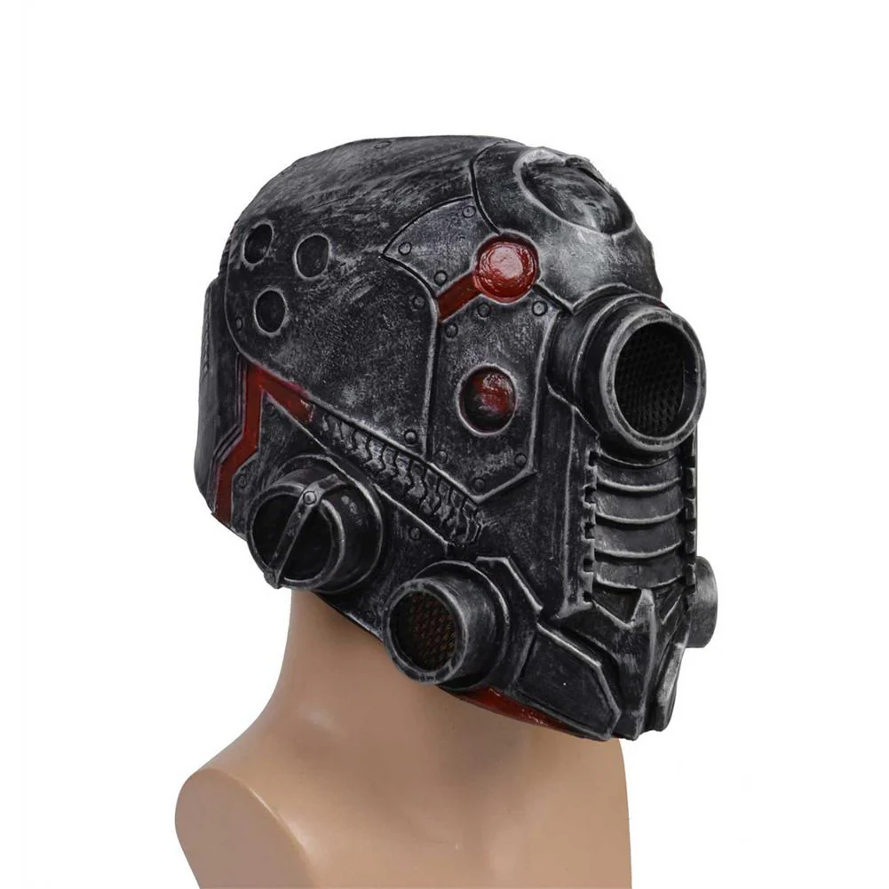 HULIANFU Punk Masque Helmet Halloween Cosplay Natural Latex Full Head Mask Steampunk Robot Masque Headgear Halloween Costume Props - Deanwangkt
